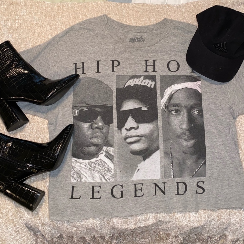 Vintage Graphic Tee - Hip Hop Legends Crop Top